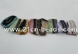 CTD1514 Top drilled 35*50mm - 40*55mm freeform agate slab beads