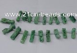 CTD1654 Top drilled 10*20mm - 15*40mm freeform druzy agate beads