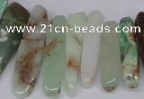 CTD1657 Top drilled 6*20mm - 8*50mm sticks Australia chrysoprase beads