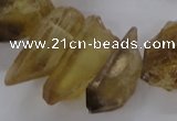 CTD1671 Top drilled 10*20mm - 15*35mm sticks lemon quartz beads