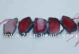 CTD1742 Top drilled 25*35mm - 35*50mm freeform agate slab beads