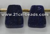 CTD1925 Top drilled 20*25mm - 22*28mm trapezoid lapis lazuli beads