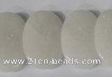 CTD20 Top drilled 20*30mm oval white stone beads wholesale