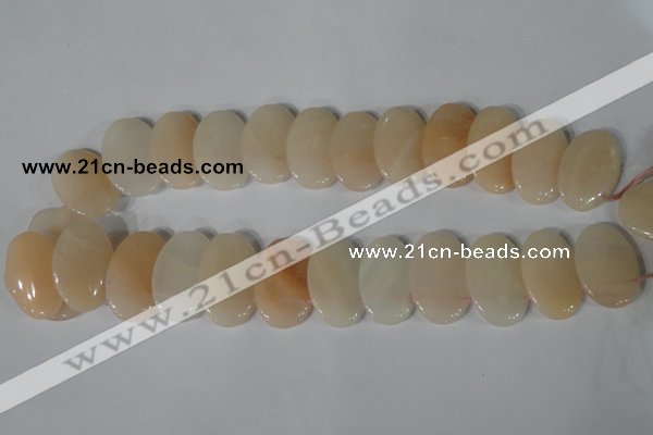 CTD21 Top drilled 20*30mm oval pink aventurine beads wholesale