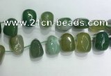 CTD2128 Top drilled 15*25mm - 18*25mm freeform agate beads