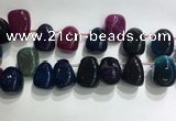 CTD2135 Top drilled 15*25mm - 18*25mm freeform agate beads