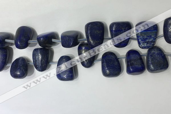 CTD2152 Top drilled 15*25mm - 18*25mm freeform lapis lazuli beads