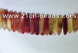 CTD2166 Top drilled 8*20mm - 10*40mm sticks agate gemstone beads