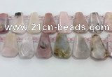 CTD2359 Top drilled 16*18mm - 20*30mm freeform pink opal beads