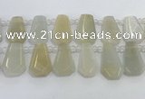 CTD2361 Top drilled 16*18mm - 20*30mm faceted freeform moonstone beads