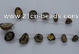 CTD2501 Top drilled 15*20mm - 25*35mm freeform druzy agate beads