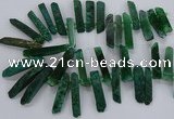 CTD2538 Top drilled 8*30mm - 11*50mm sticks agate gemstone beads