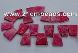 CTD2653 Top drilled 25*35mm - 30*40mm trapezoid sea sediment jasper beads