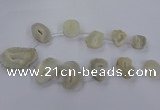 CTD2718 15.5 inches 25*30mm - 35*55mm freeform druzy agate beads