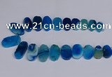 CTD2747 Top drilled 18*25mm - 22*40mm freeform agate beads