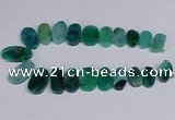 CTD2748 Top drilled 18*25mm - 22*40mm freeform agate beads