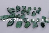 CTD2750 Top drilled 18*25mm - 25*50mm freeform druzy agate beads