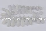 CTD2860 Top drilled 15*20mm - 22*50mm sticks plated quartz beads