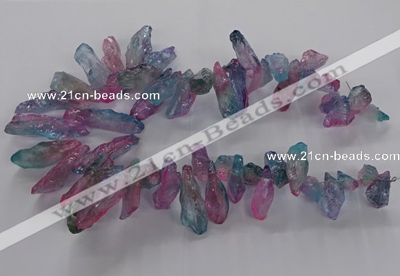 CTD2888 Top drilled 12*28mm - 16*45mm sticks quartz beads