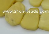 CTD3572 Top drilled 15*18mm - 22*30mm freeform yellow jade beads