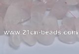 CTD3601 Top drilled 10*14mm - 13*18mm nuggets rose quartz beads