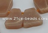 CTD3633 Top drilled 15*20mm - 25*30mm freeform moonstone beads
