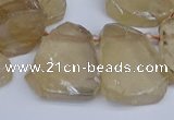 CTD3681 Top drilled 15*20mm - 25*30mm freeform plated white crystal beads