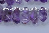 CTD3690 Top drilled 6*16mm - 10*25mm sticks amethyst beads