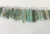 CTD3735 Top drilled 8*20mm - 10*50mm sticks amazonite gemstone beads