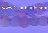 CTD3853 Top drilled 8*10mm - 10*12mm freeform morganite beads