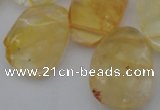 CTD391 Top drilled 20*25mm - 22*30mm freeform citrine beads