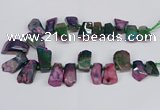CTD4011 Top drilled 18*25mm - 25*35mm freeform agate beads