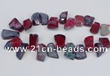 CTD4012 Top drilled 18*25mm - 25*35mm freeform agate beads