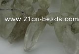 CTD415 Top drilled 8*25mm - 12*40mm nuggets green quartz beads