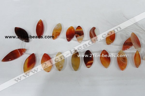 CTD49 Top drilled 13*30mm – 18*45mm marquise agate gemstone beads
