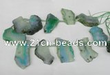 CTD516 Top drilled 20*35mm - 35*48mm freeform agate beads