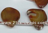 CTD609 Top drilled 20*25mm - 25*40mm freeform agate gemstone beads