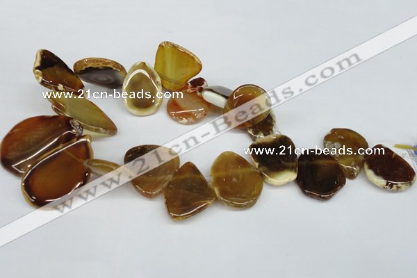 CTD611 Top drilled 25*30mm - 34*45mm freeform agate gemstone beads