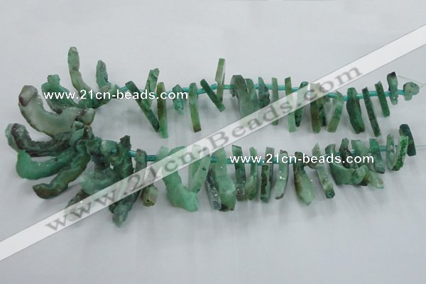 CTD673 Top drilled 10*25mm - 12*45mm wand agate gemstone beads