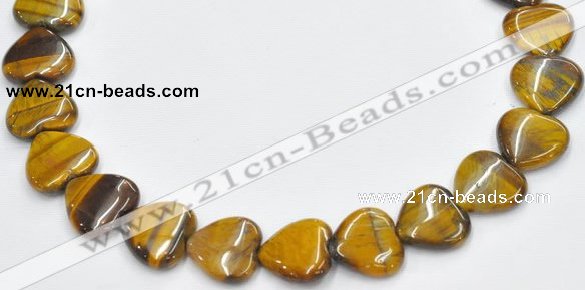 CTE07 20mm heart shape yellow tiger eye beads Wholesale