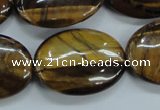 CTE105 15.5 inches 22*30mm oval yellow tiger eye beads wholesale