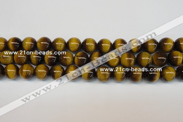 CTE1230 15.5 inches 14mm round A grade yellow tiger eye beads