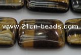 CTE1381 15.5 inches 18*25mm rectangle yellow & blue tiger eye beads