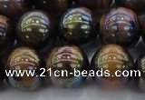 CTE1504 15.5 inches 12mm round AB-color yellow tiger eye beads