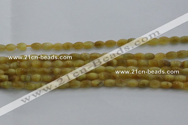 CTE1515 15.5 inches 6*10mm rice golden tiger eye beads wholesale