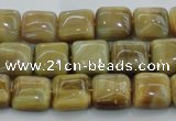 CTE1525 15.5 inches 8*8mm square golden tiger eye beads wholesale