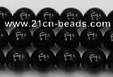 CTE1602 15.5 inches 8mm round AB grade black tiger eye beads