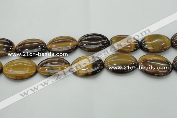 CTE1720 15.5 inches 25*35mm oval yellow tiger eye beads wholesale