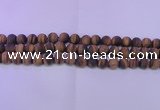 CTE1770 15.5 inches 4mm round matte yellow tiger eye beads