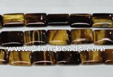 CTE188 15.5 inches 10*14mm rectangle yellow tiger eye gemstone beads